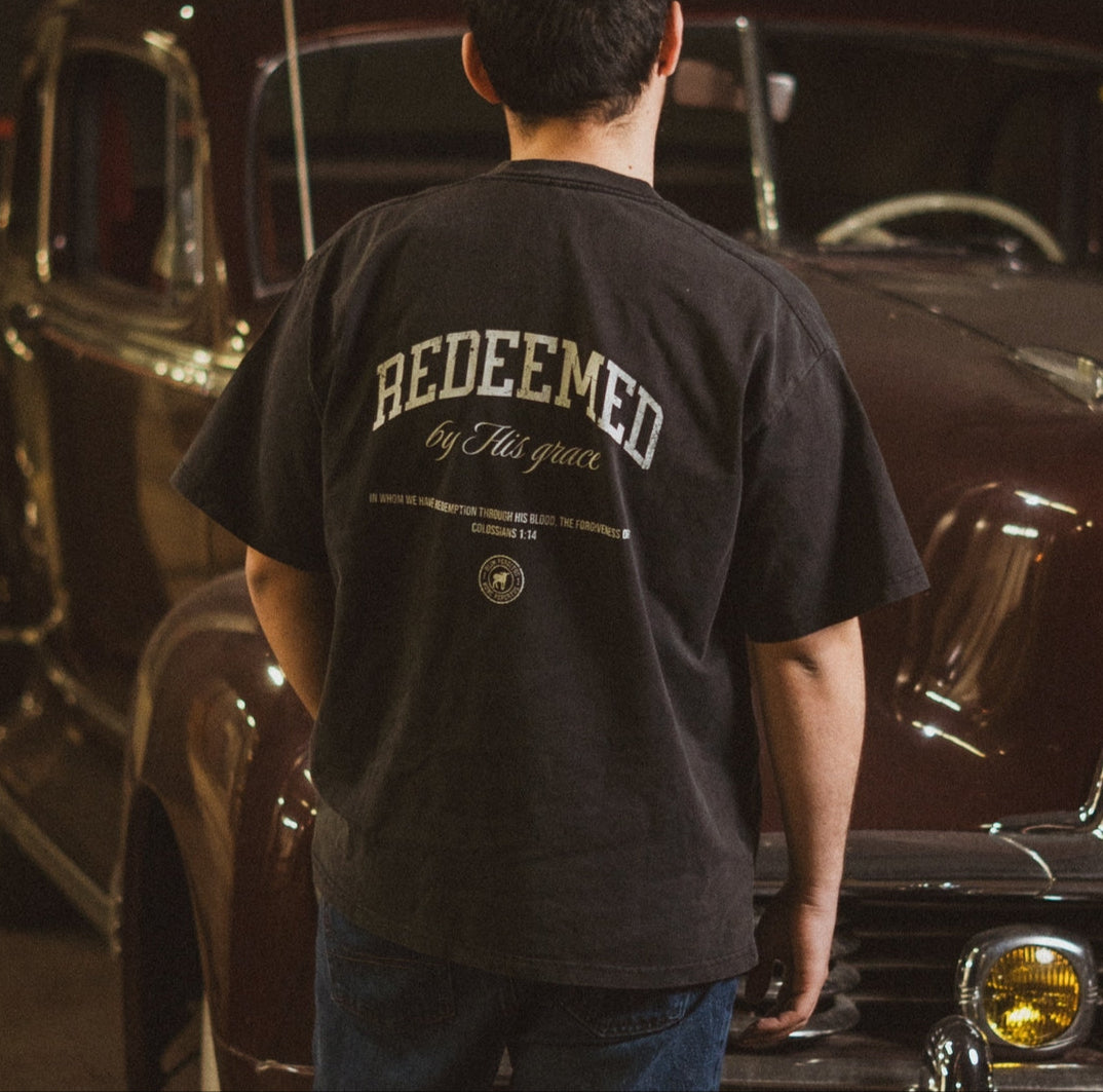 Redeemed by His Grace Tee - Black