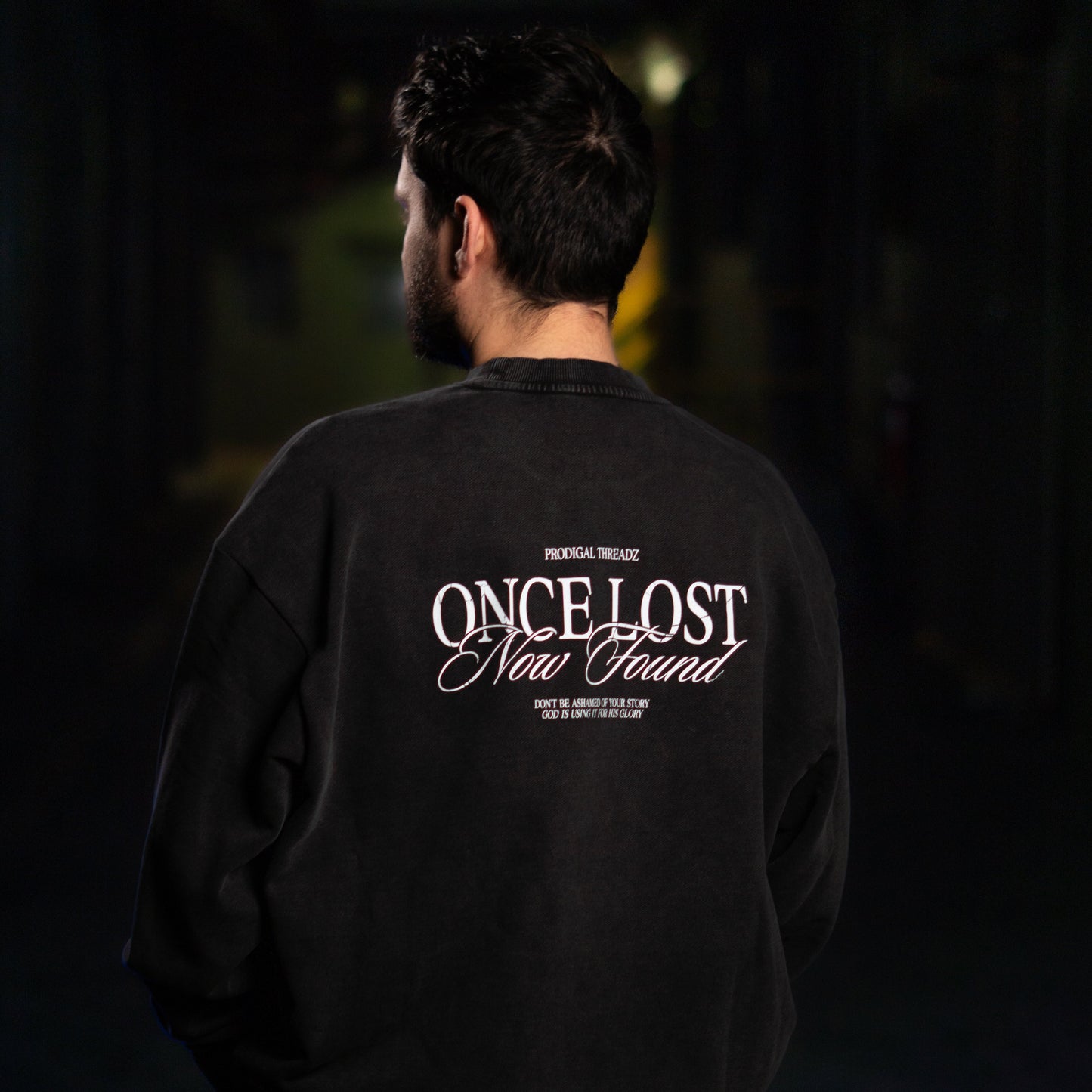 Once Lost, Now Found Acid Wash Sweater
