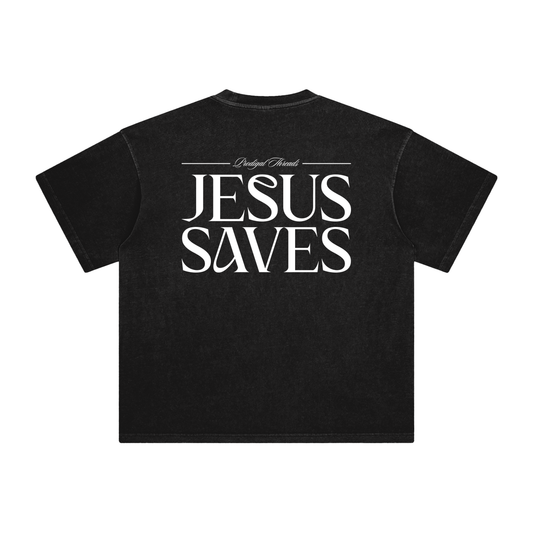 Jesus Saves - Enzyme Washed T-Shirt