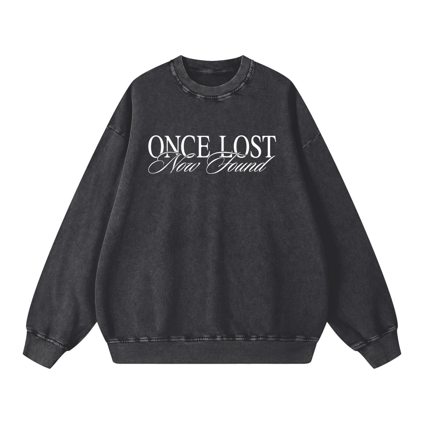 Once Lost, Now Found Acid Wash Sweater