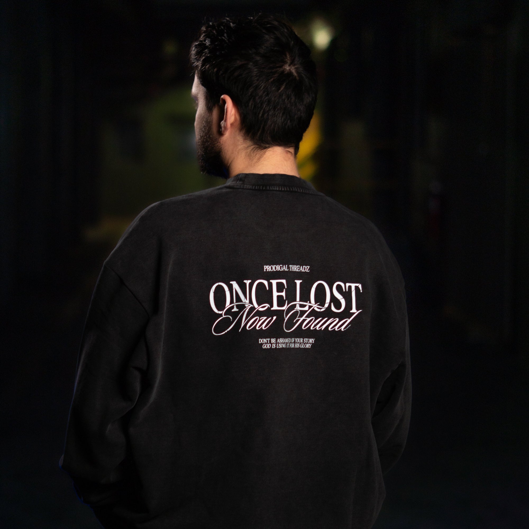 Once Lost, Now Found Acid Wash Sweater
