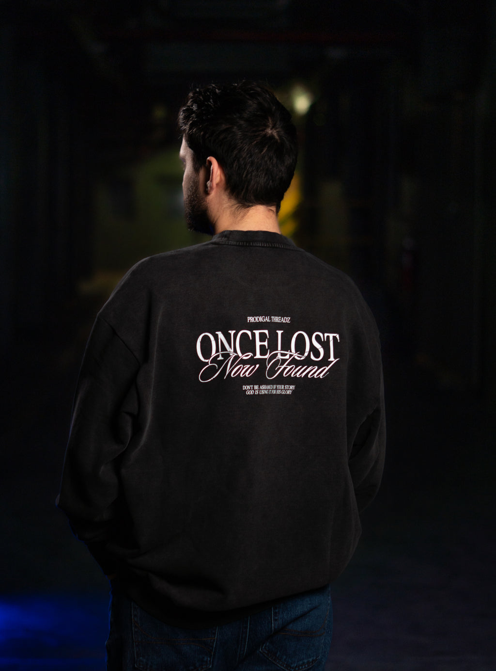 Once Lost, Now Found Acid Wash Sweater